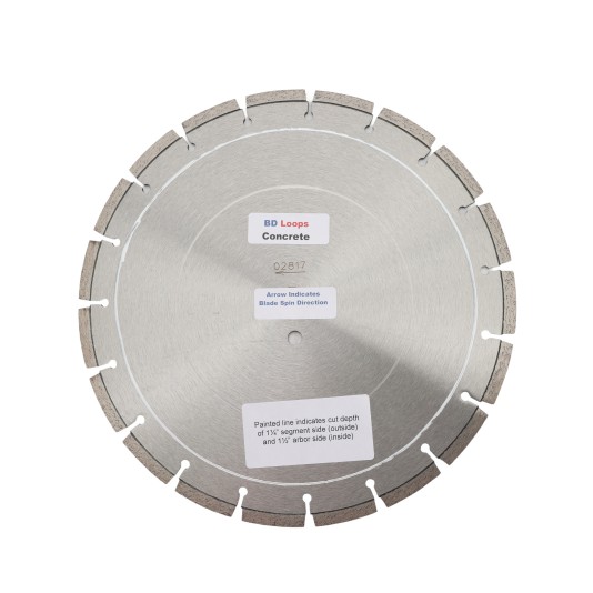 BD Loops Concrete Blade 3/16" Pro Diamond 14" Diameter Blade with Loop Depth Guide (3/4" - 1" Arbor) - SB-C