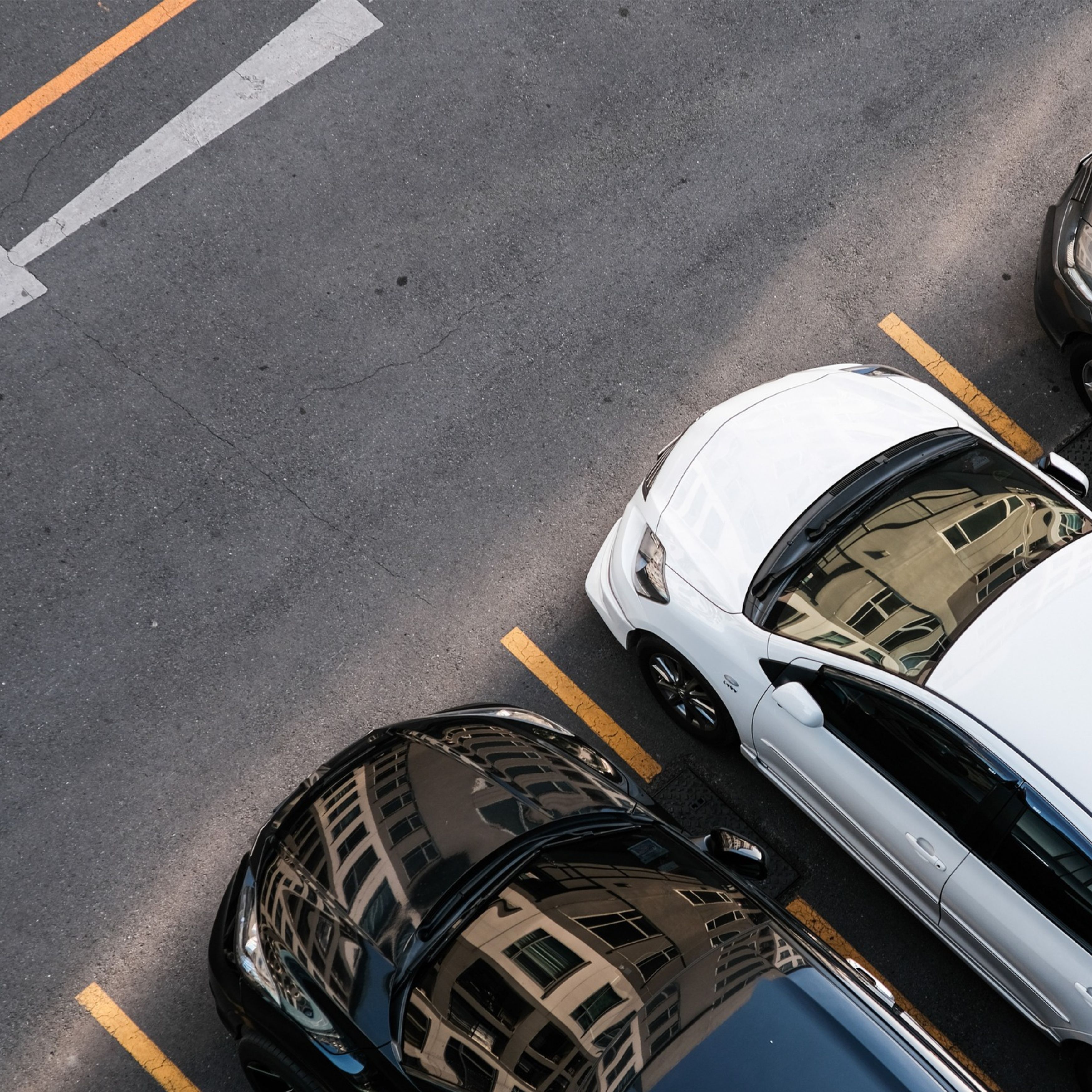 Cars in a parking lot